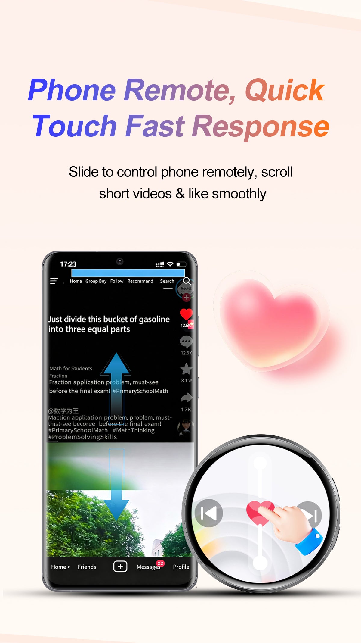 MoodPixel E05 Smart Badge — 1.85″ Touchscreen Display for Photos, GIFs & Video