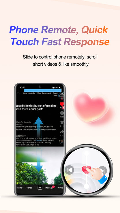 MoodPixel E05 Smart Badge — 1.85″ Touchscreen Display for Photos, GIFs & Video