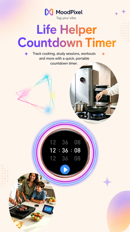 MoodPixel E05 Smart Badge — 1.85″ Touchscreen Display for Photos, GIFs & Video