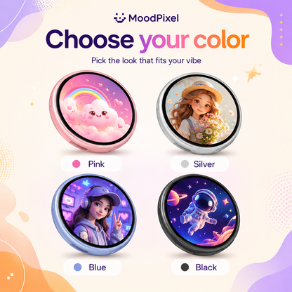 MoodPixel Lanyard Digital Badge — Photos, GIFs, Video, Text & QR Codes