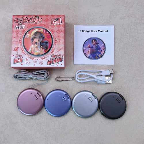 MoodPixel Badge Lanyard Edition with pink box, lanyard and colors