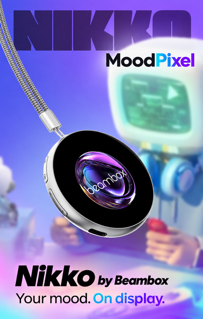 Nikko digital pin badge with 1.8-inch round HD screen