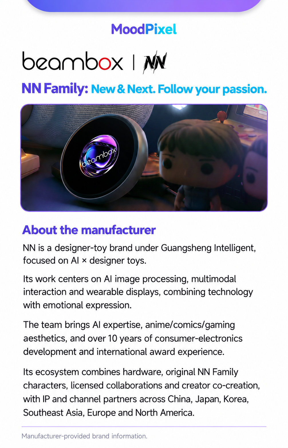 MoodPixel Nikko Digital Badge – 1.8" HD Screen for Photos, GIFs & Video