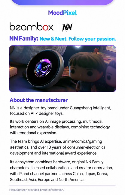 MoodPixel Nikko Digital Badge – 1.8" HD Screen for Photos, GIFs & Video