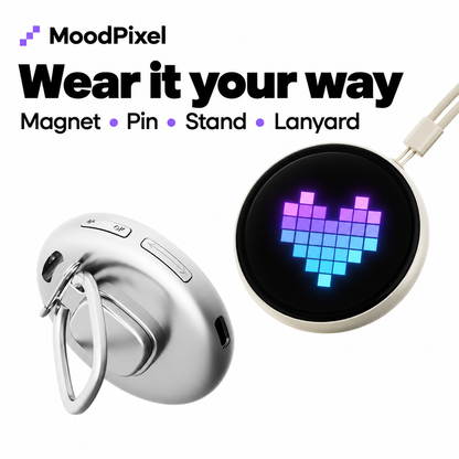 MoodPixel Nikko Digital Badge – 1.8" HD Screen for Photos, GIFs & Video